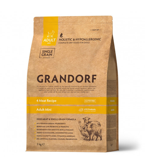 Grandorf 4 Meat & Brown Rice Adult 3кг Grandorf 4 Meat & Brown Rice Adult 3кг