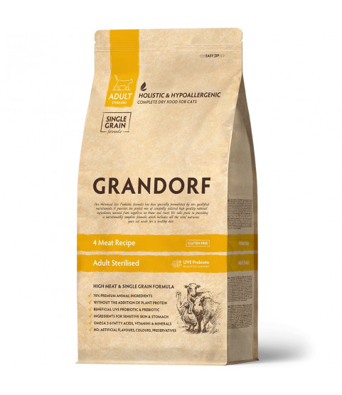 Grandorf 4 Meat Sterilised 2кг Grandorf 4 Meat Sterilised 2кг