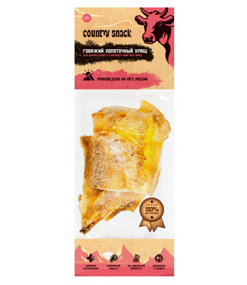 Country Snack лакомство "Говяжий лопаточный хрящ" для собак Country Snack лакомство "Говяжий лопаточный хрящ" для собак