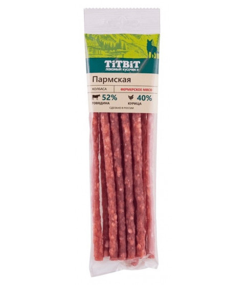 Titbit колбаски Пармская для собак, золотая коллекция Titbit колбаски Пармская для собак, золотая коллекция