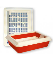 Зооэкспресс туалет с сеткой глубокий и рамкой для кишечников (КИС)