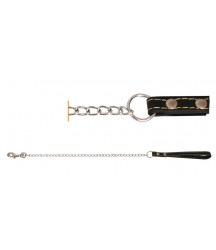 Triol поводок-цепь с кожаной ручкой